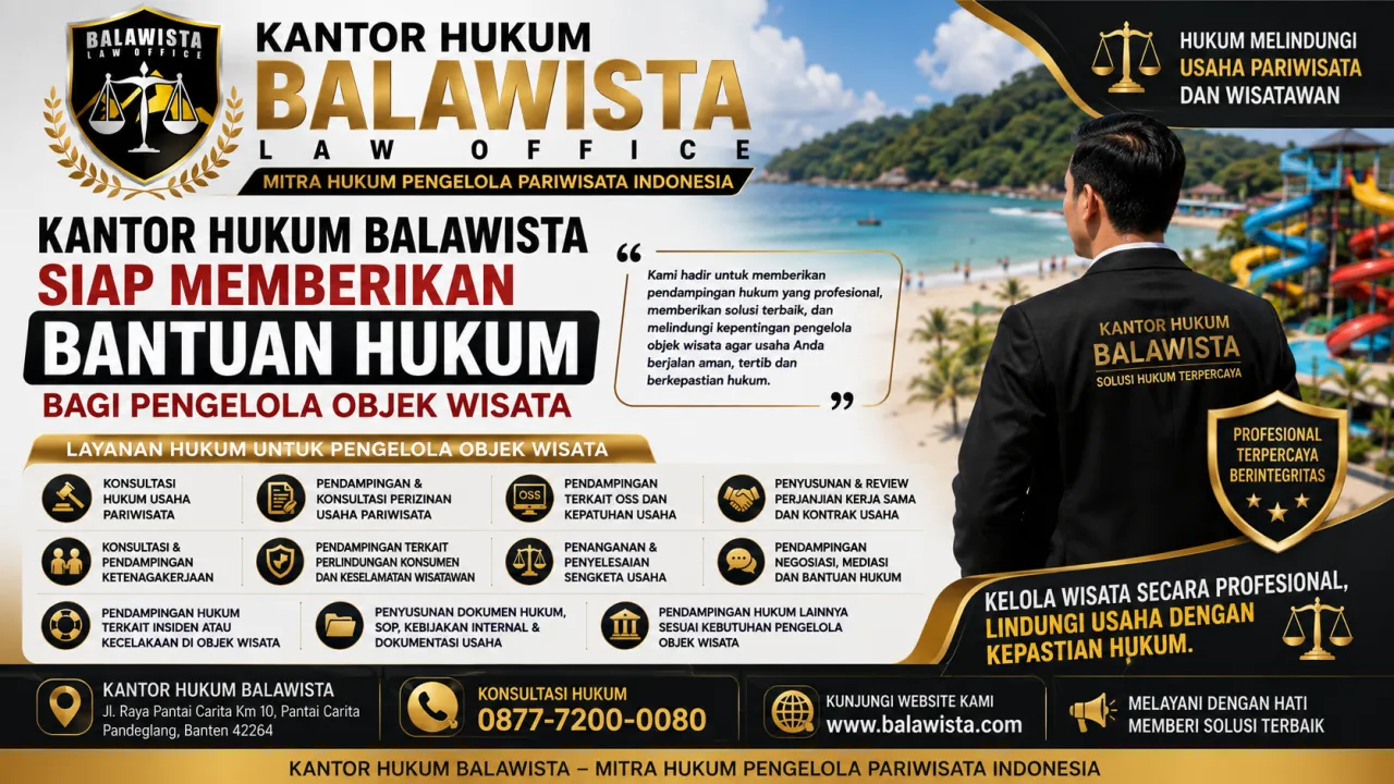 Kantor Hukum Balawista Siap Memberikan Bantuan Hukum bagi Pengelola Objek Wisata