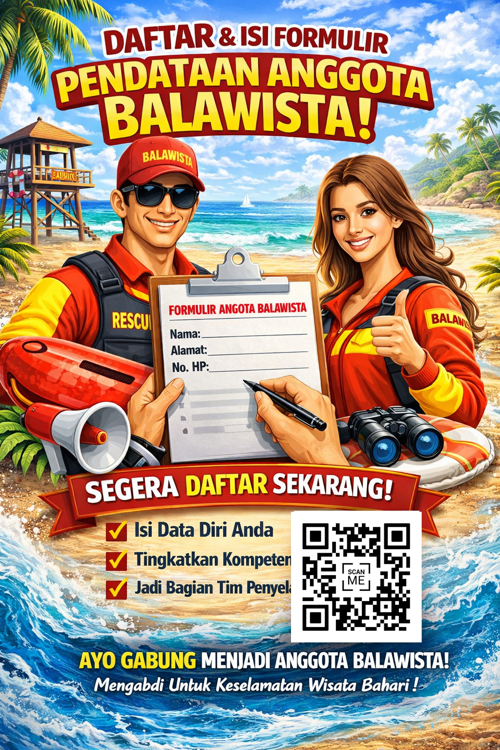 HALO PARA LIFEGUAR... YU IKUTI PENDATAAN DAN PEMETAAN ANGGOTA BALAWISTA TAHUN 2026 RESMI DIBUKA!